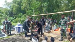 Bentuk Penghargaan Atas Pengabdian, Dandim 1310/Bitung Pimpin Upacara Persemayaman dan Pemakaman Anggota Kodim 1310/Bitung dengan Penuh Khidmat