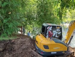 Dengan Dukungan Alat Berat, Pembangunan Jembatan Perintis Garuda di Kelurahan Rap-Rap Wilayah Kodim 1310/Bitung Dipercepat