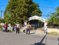 Sat Lantas Polres Sarmi Laksanakan Strong Point, Amankan Titik Rawan dan Sekolah