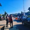 Personel Pos Shelter Sat Samapta Polres Sarmi Amankan Car Free Day di Mararena
