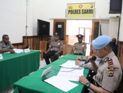 Penegakan Disiplin Internal, Dua Anggota Polres Sarmi Jalani Sidang Disiplin