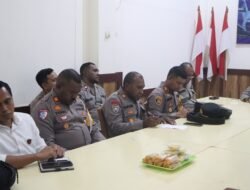 Anev Mingguan Polres Sarmi, Kapolres Fokus pada Pelayanan Masyarakat dan HUT Bhayangkara