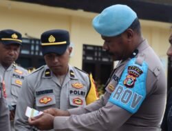 Usai Apel Pagi, Sipropam Polres Sarmi Sidak Kelengkapan Surat Seluruh Personel