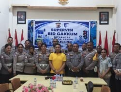 Perkuat Kamseltibcar lantas, Polres Sarmi Terima Kunjungan Tim Supervisi Ditlantas Polda Papua