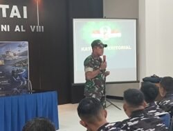 Dukung Sistem Pertahanan Negara Yang Kuat, Personel Babinsa Kodim 1310/Bitung Bekali Prajurit Sathantai Kodaeral VIII Dengan Materi Pembinaan Teritorial (Binter)