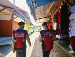 Patroli Rutin Sat Samapta Polres Sarmi Jaga Stabilitas Kamtibmas di Pasar Sentral Mararena