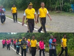 Kegiatan Jalan Santai Dalam Rangkaian Peringatan Hut Bhayangkara ke-80 Tahun 2026 Polres Mamberamo Raya