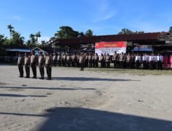 Wakapolres Sarmi Pimpin Upacara Korp Raport, 26 Personel Terima Kenaikan Pangkat