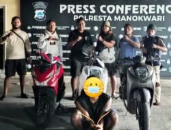 Tim URC (Unit Reaksi Cepat) Polresta Manokwari Berhasil Ringkus Residivis Spesialis Curanmor dan 3 unit Kendaraan Motor Diamankan