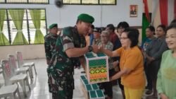 Penyerahan Bantuan Sembako kepada Masyarakat Yang Kurang Mampu di Kodim 1310/Bitung, Wujud Kepedulian di Minggu Penuh Kasih