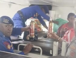 Personel Sat Polairud Polres Mamberamo Raya Razia Kapal, Sita Minuman Keras Ilegal