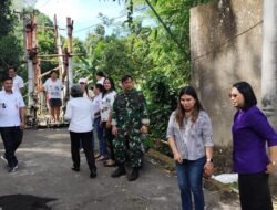 Dorong Terwujudnya Infrastruktur Desa, Danramil 1310-03/Likupang Bersama Forkopimcam Gelar Prosesi Peletakan Batu Pertama Pembangunan Jembatan Perintis Garuda di Desa Kokoleh Satu