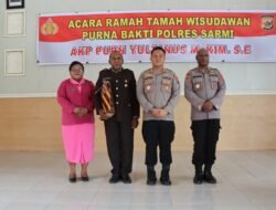 Usai Upacara Wisuda Purna Bakti, Polres Sarmi Gelar Ramah Tamah Penuh Kekeluargaan