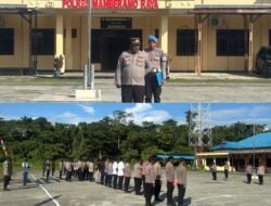 Kabag Log Polres Mamberamo Raya Pimpin Apel Pagi, Tekankan Pentingnya Disiplin Personel
