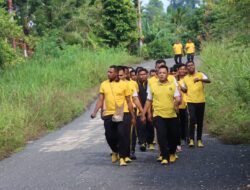 Jaga Stamina dan Perkuat Soliditas, Personel Polres Sarmi Semangat Ikuti Olahraga Pagi
